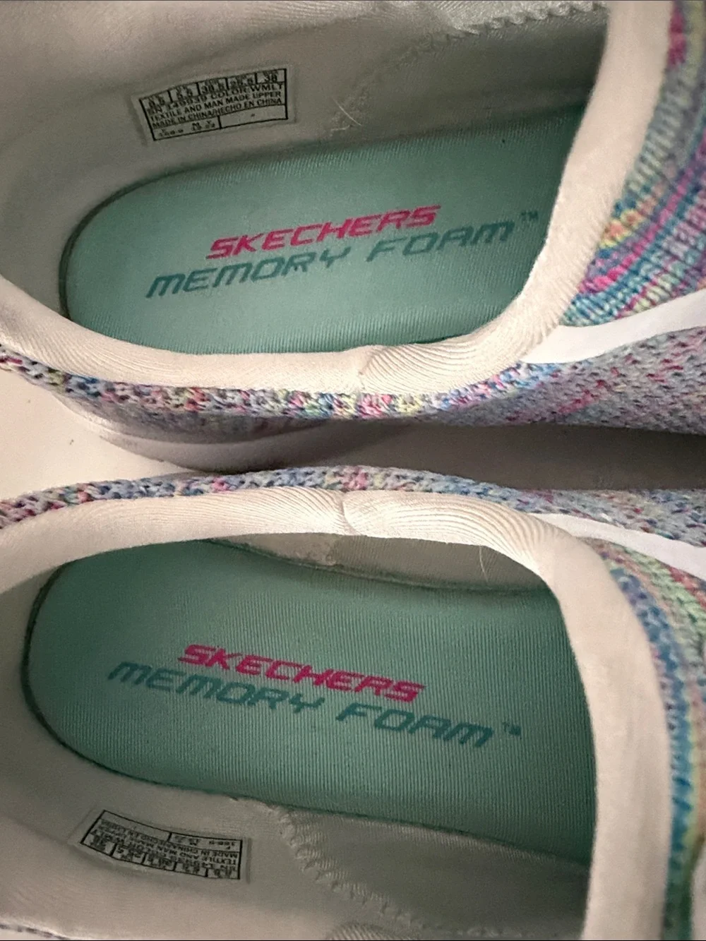 Skechers Women's Multicolor Knit Slip-On Athletic Sneakers